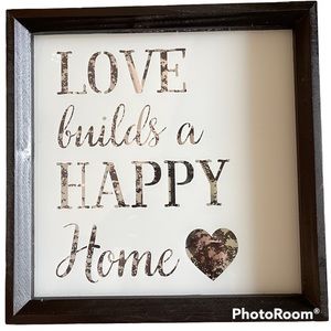 Framed Wooden Wall Signs 10in x 10in‎ x 2in